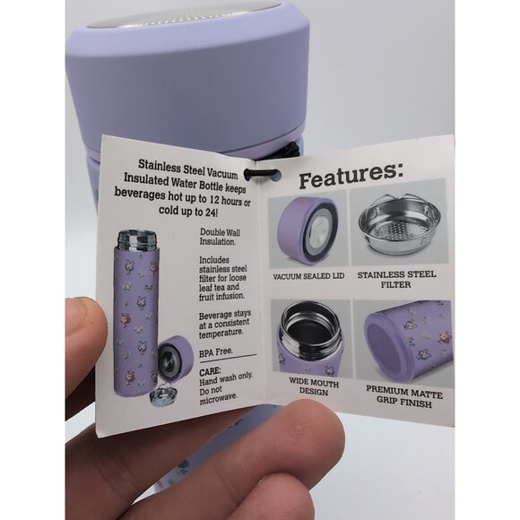 Nintendo Animal Crossing Stainless Steel Vacuum Insulated Water Bottle - Purple - Picture 4 of 5